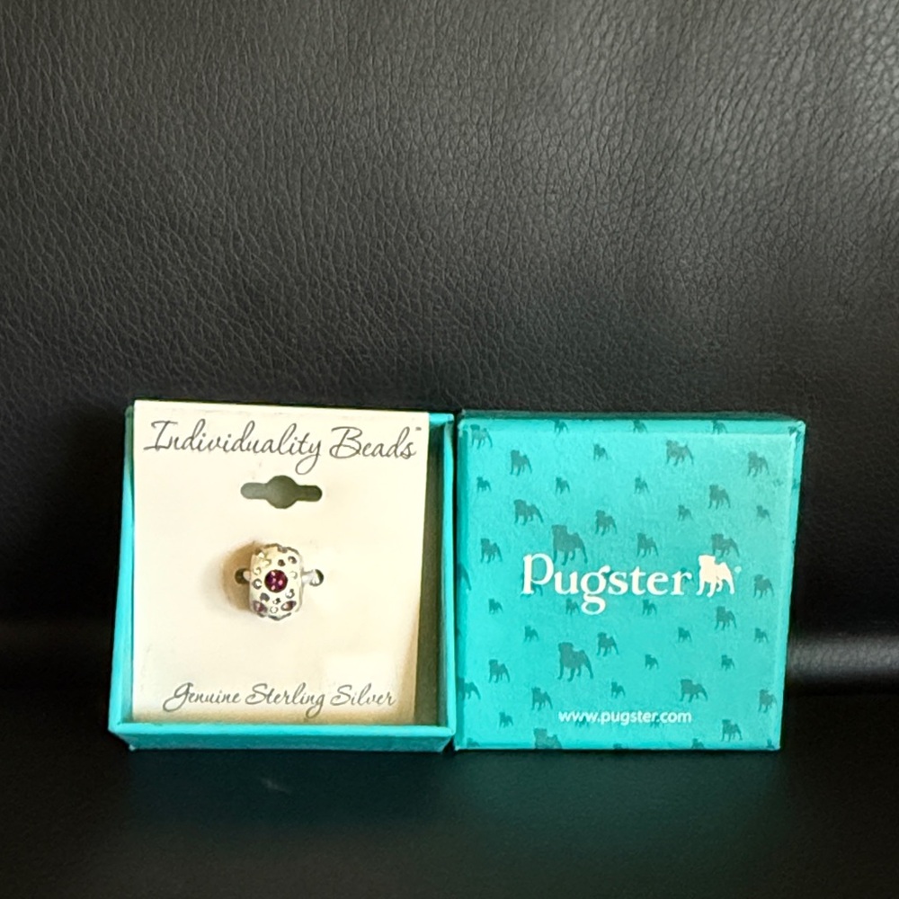 Pugster Silver Charm with Red Accents